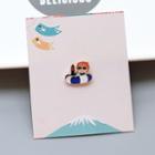Cartoon Alloy Brooch Blue & White & Red - One Size