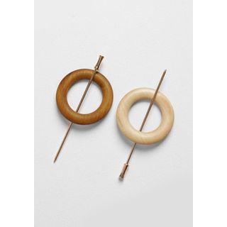 Hair Stick With Wooden Hoop