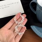 Faux Crystal Mini Hoop Earring 1 Pair - Earring - One Size