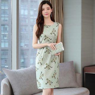 Sleeveless Floral Print Short Dress