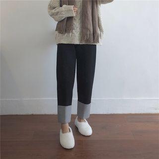 Two-tone Knit Pants