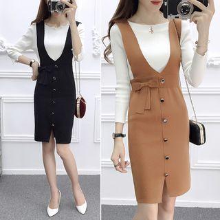 Knitted Pinafore Dress