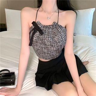 Ribbon Halter Top / Pleated Skirt