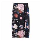 Floral Print Side-slit Midi Pencil Skirt