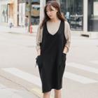 Set: M Lange T-shirt + V-neck Jumper Dress