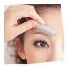 Stainless Steel Eyebrow Razor Blade Black & Gray - One Size