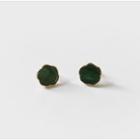 Flower Ear Studs Green - One Size