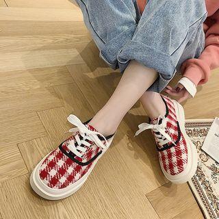 Houndstooth Platform Sneakers