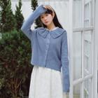 Peter Pan Collar Knit Cardigan