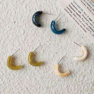 Sterling Silver Acrylic Stud Earring