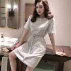 Short-sleeve Glitter T-shirt Dress