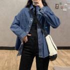 Long-sleeve Pocket-detail Denim Shirt
