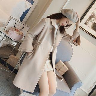 3/4 Sleeve Long Woolen Coat