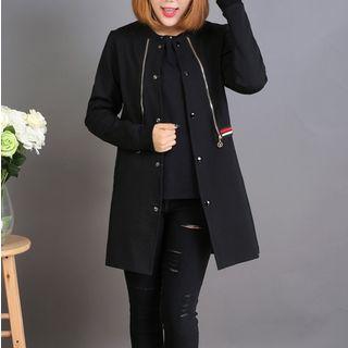 Stripe Trim Long Jacket