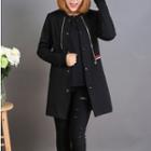 Stripe Trim Long Jacket