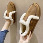 Fleece-trim Ankle Snow Boots