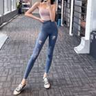 Distressed Sports Leggings