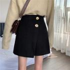 Button-front Layered Skort