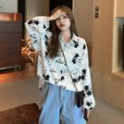 Bear Print Shirt / Plain Vest