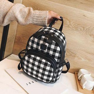 Checked Lightweight Backpack