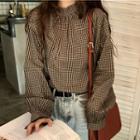Plaid Blouse As Shown In Figure - One Size