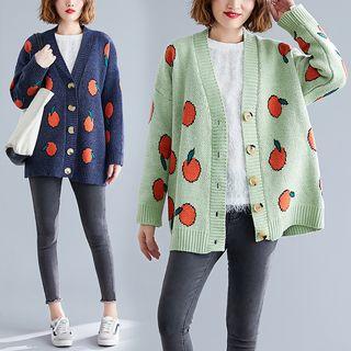 Tangerine Print Cardigan