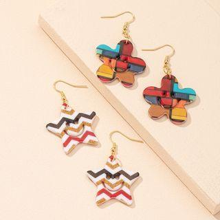 Smiley Flower / Star Dangle Earring