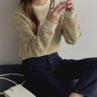 Floral Print Sweater Floral - White - One Size