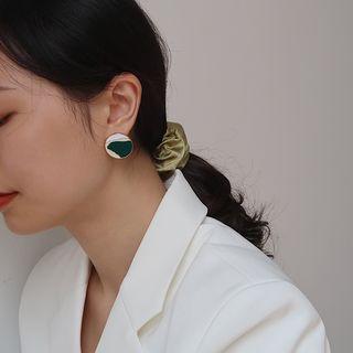 Alloy Disc Earring 1 Pair - Green - One Size