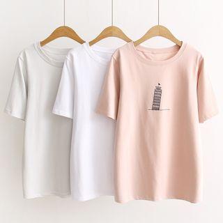 Tower Embroidered Short Sleeve T-shirt
