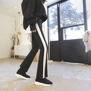 Contrast-trim Boot-cut Sweatpants