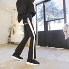 Contrast-trim Boot-cut Sweatpants