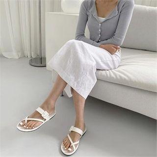 Cross-strap Buckled Sandals