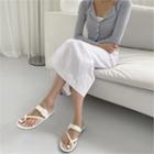 Cross-strap Buckled Sandals