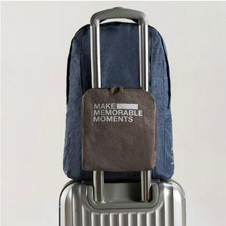 Lettering Foldable Traveling Backpack