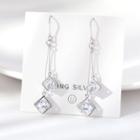 Caged Rhinestone Fringed Earring 1 Pair - Diamond - One Size