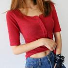 Linen Blend Slim-fit Henley