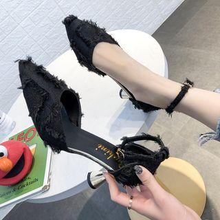Fringed Pointed High-heel Pumps