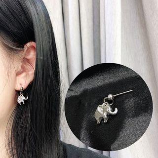 Stainless Steel Elephant Dangle Earring