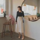 A-line Long Skirt & Sash
