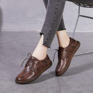 Genuine Leather Starry Oxfords
