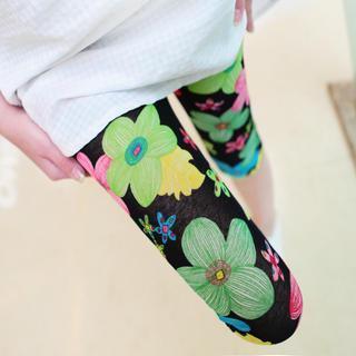 Floral Print Cropped Leggings