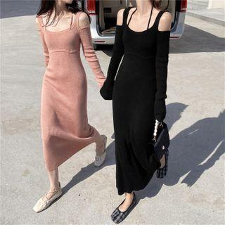 Cutaway-shoulder Maxi Dress
