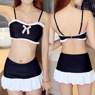 Bow Frill Trim Bikini