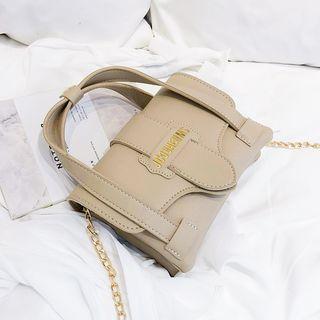 Strap Accent Handbag With Shoulder Strap