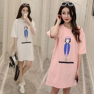Print Elastic Dress