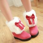 Faux Suede Ribbon Accent Hidden Wedge Booties