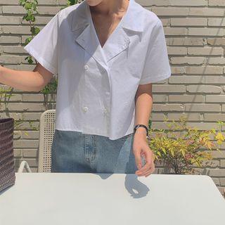 Double-breasted Boxy Shirt