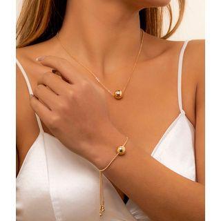 Set: Bead Necklace + Bracelet
