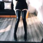Faux-leather Stockings